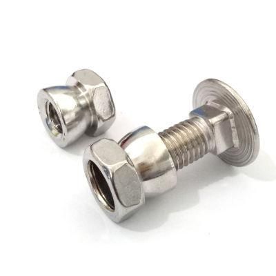 Costomized A2 SS304 Anti Theft Twist Security Hex Breakaway Nuts M6 M8 Hex Tamper Proof Shear Nut