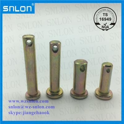 Yellow Zinc Galvanized Carbon Steel Metal Clevis Pin