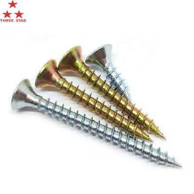 Congo Angola Zambia Market/182 PCS C1022 Flat Head Yellow Chipboard Screw Furniture Eccentric Screw
