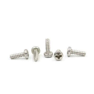 M2X12 Stainless Steel Round Head Thread Forming Screw for Plastic