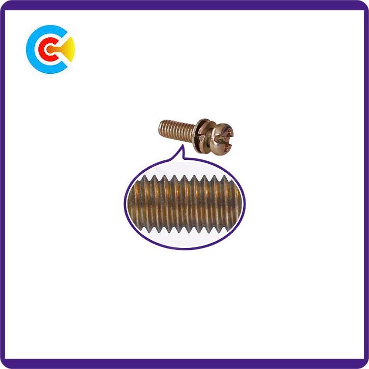 Multicolored Stainless Steel Fastener/Fittings Cross/Phillips Pan Head Screws with Gasket/Washer