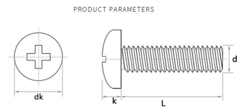 DIN7985 High Quality Brass Machine Screw Cross Recess Drives
