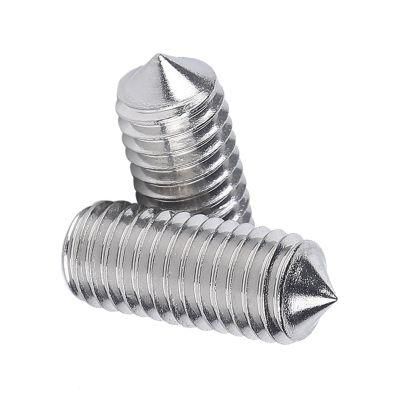 Factory Low Price Stainless Steel Slotted Set Screw with Cone Point DIN553 Grub Screws