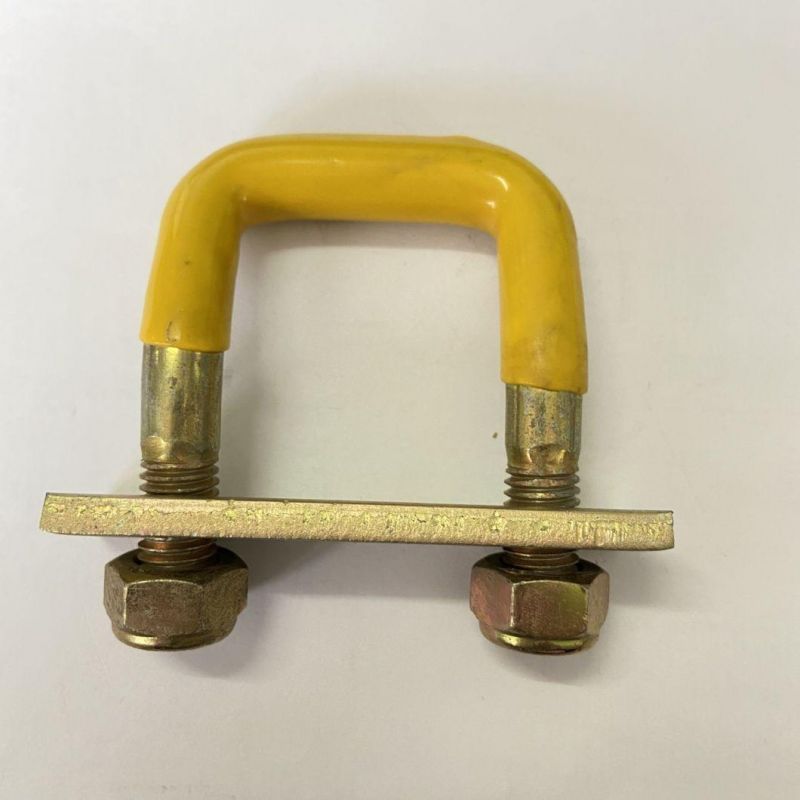 Yellow PVC Coated Bent Lashing Ring
