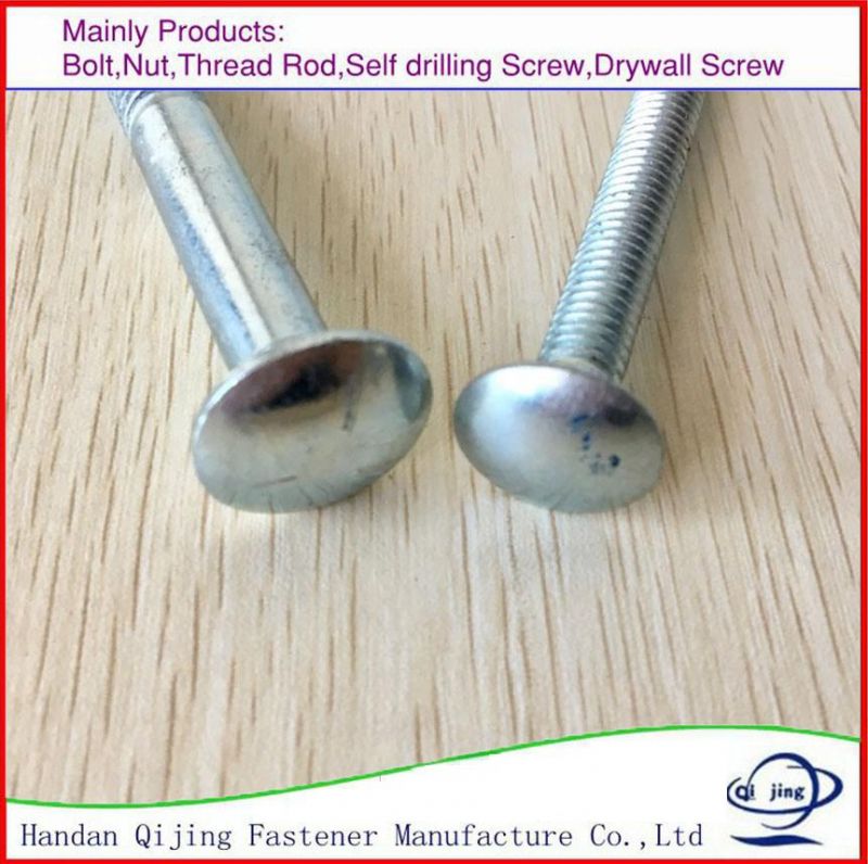 Carbon Steel DIN603 Galvanized Mushroom Head Carriage Bolts