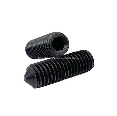 Hexagon Socket Set Screws with Cone Point DIN914 Black