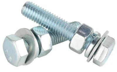 Grade 8.8 Galvanized External Hexagonal Screw Bolt Nut Set Large Complete Accessories Combined Long Screw M8-M10