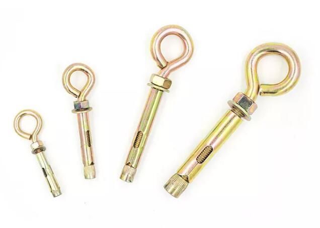 Carbon Steel Yellow Color 3PCS Fix Bolt with Hook Rawl Bolt M6 M8 M10 M12 M16 M20