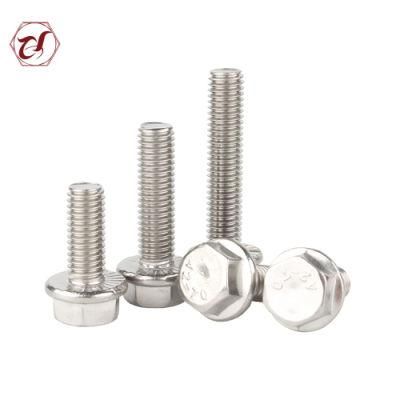 Stainless Steel 304 316 No-Standard Hex Flange Bolt with Dog Point