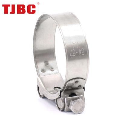 140-148mm Galvanized Iron Heavy Duty Tube Clamp, T-Bolt Hose Clamp with Single Bolt, Ear Clamp Pipe Clamp Hose Clamp Clips