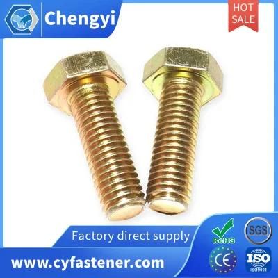 Best Price DIN931 DIN933 A325 A490 Yellow Zinc High Strength Class 8.8 10.9 12.9 Grade Heavy Full Thread Half Thread Hex Bolts