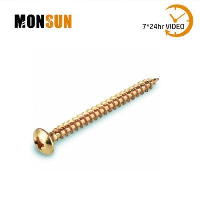 DIN7505b Steel Metric Coarse Thread Pozi Drive Yellow Blue Zinc Plated Pan Head Chipboard Screw Made in China