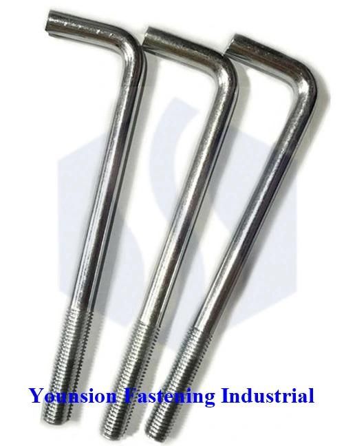 HDG and 4.8 Grade Anchor Bolt in L Bolt Style with Nut and Washer