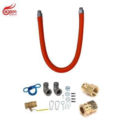 36 Inch Commercial Mobile Gas Connector Hose Kit for Kitchen Equipment (QD3436)