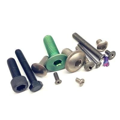 Custom Anodized Countersunk Hex Head Phillips Hexagon Socket Titanium Screws Bolts for Car