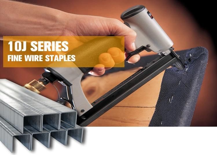 1010J Pneumatic Gun Galvanized Wire Nails BDE Furniture Heavy Duty Staple