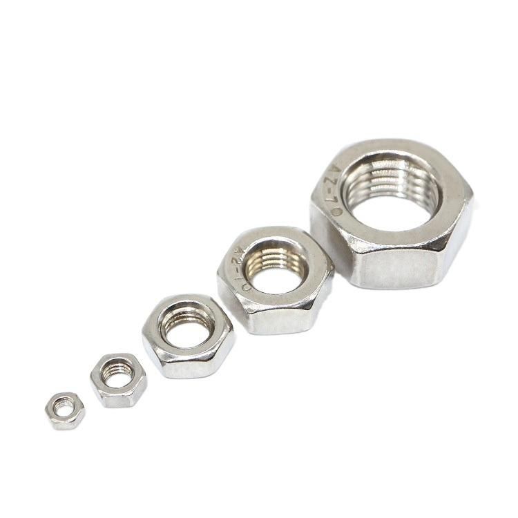 DIN934 Hexagon Bolt Carbon Steel Stainless Steel SS304 316 Hex Nuts