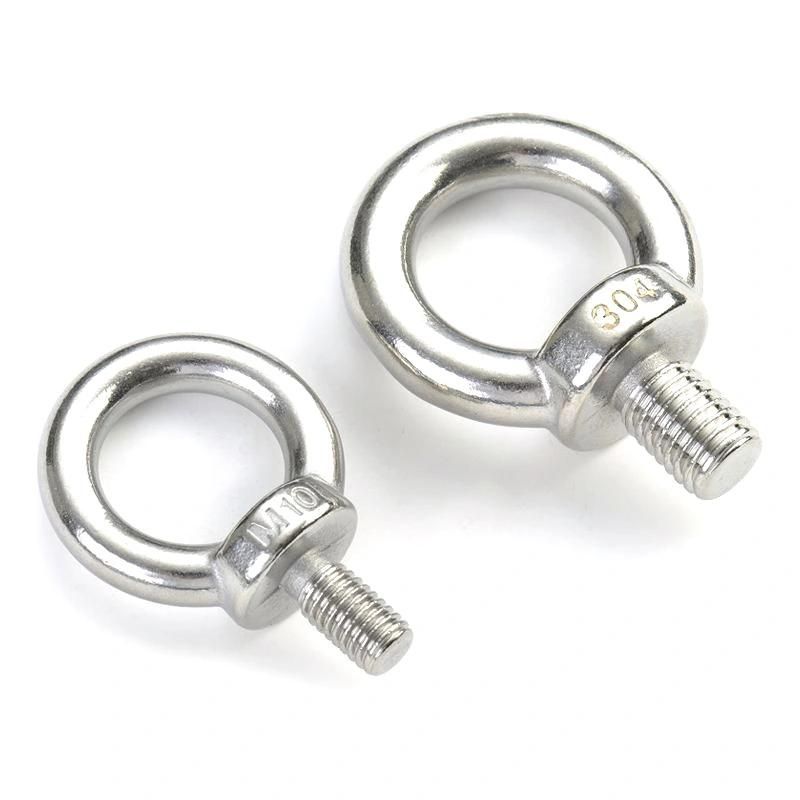 SS304 & 316 DIN580, DIN582 Eye Bolt and Eye Nut