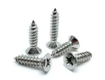 All Size Stainless Steel M2 M2.5 M3 M3.5 Phillips Countersunk Flat Head DIN 7981 Self Tapping Screws
