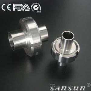 DN25 SS304/316L Sanitary Stainless Steel Pipe Fitting Union Connector