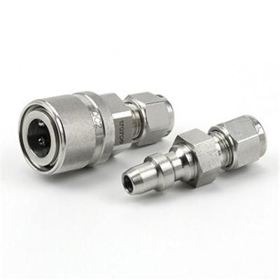 Swagelok Type Hikelok High Pressure Stainless Steel 6000 Psig Quick Coupling Connector with Shutoff