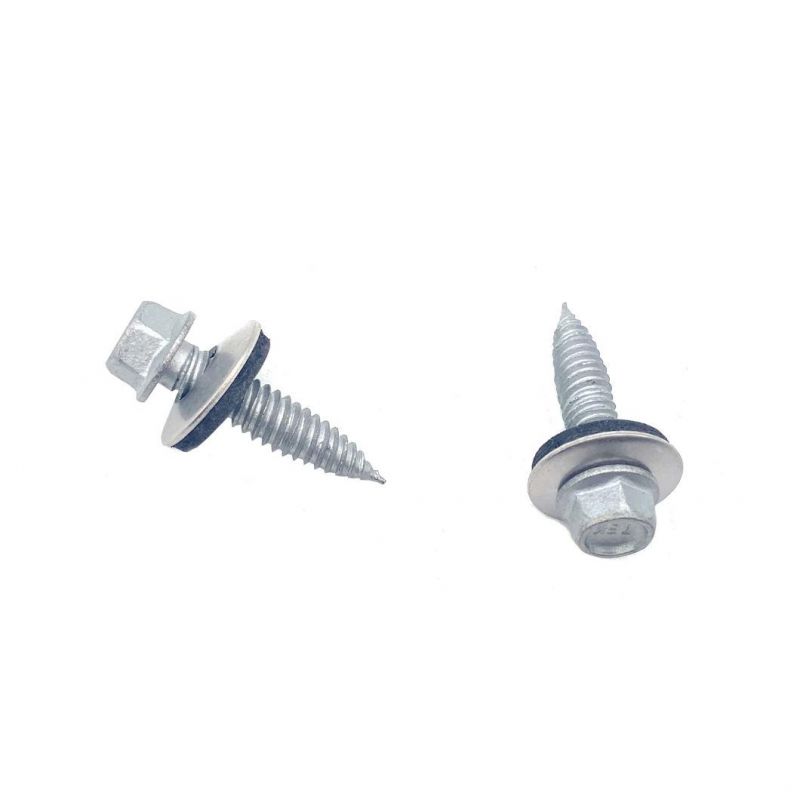 Stainless Steel 316 SUS304 Metal Hex Head Bi-Metal Screw with EPDM Washer