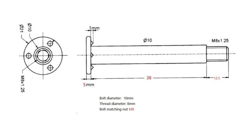 Welding Studs Customized by Drawing with HDG