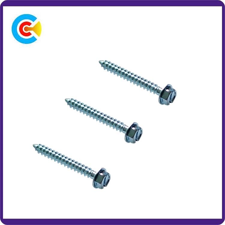 DIN/ANSI/BS/JIS Carbon-Steel/Stainless-Steel Hex Head Self Tapping Screw