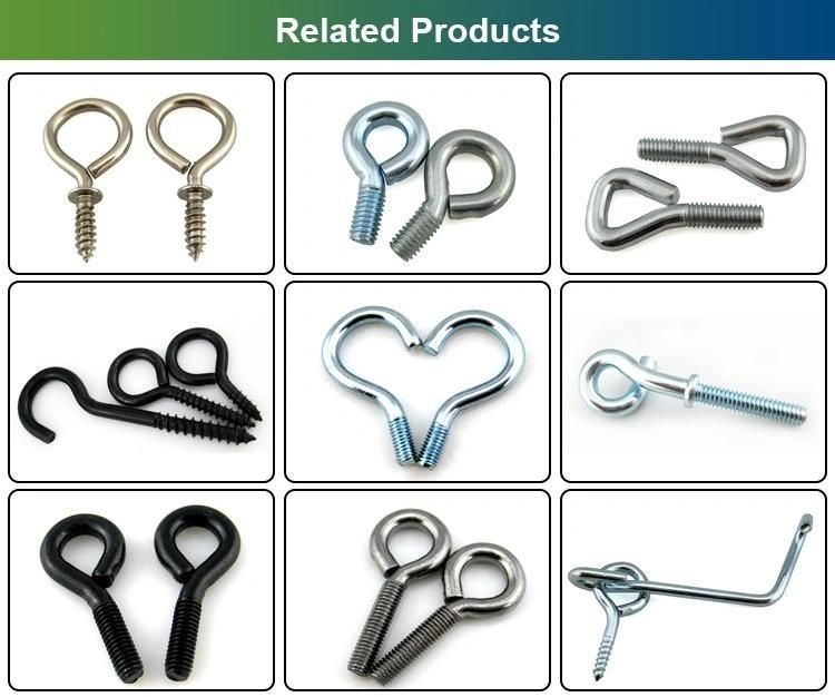 Hardware Eye Hook Wood Screw Stainless Steel 316 Screws 1#-14#