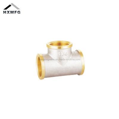 Equal Nickel Plate Female Pipe Thread Fitting Tee