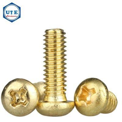 DIN7985 Brass Pan Head Machine Screw Hot Sales /Brass Screw