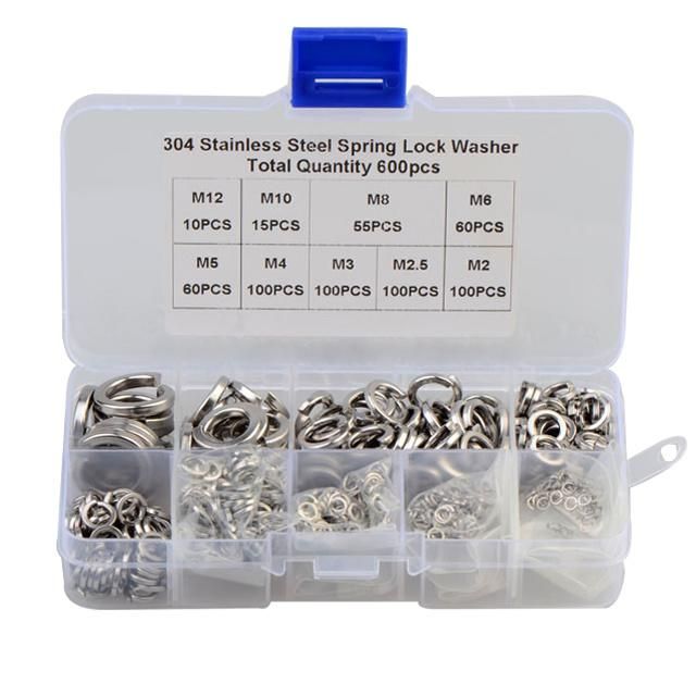 Fasteners DIN127 Stainless Steel Flat Washer Spring Washer White&Yellow Color Zinc
