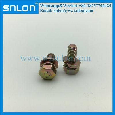 High Quality Grade8.8 Hex Head Screw with Washer for Assembly