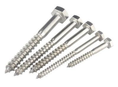 DIN571 Wood Screw Wood Screws Factory Custom Carbon Steel DIN 571 Hex Head Coach Lag Wood Screw