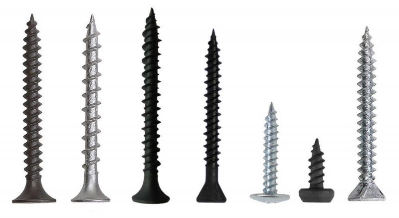 Carbon Steel Small Countersunk Head High-Low Hilo Thread Black Phosphated pH2 Drive Fasteners/Nail /Drywall Screw Made in China