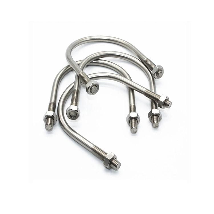 Carbon Steel Zinc Plated White Color U-Bolt with Nut U-Bolt