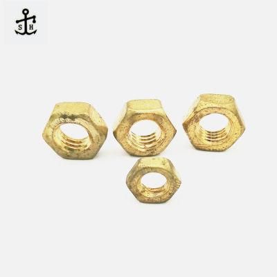 ISO 4035 Brass Hexagon Nut Brass Hexagon Nut Manufacturers Direct Sales From Genuine Brass Made in China