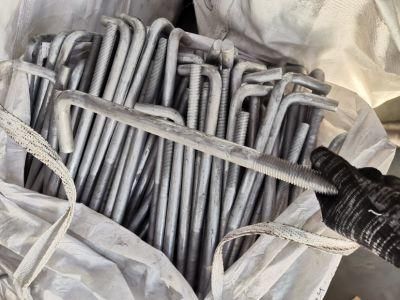 Hot Galvanizing - Grade 4.8 - M24 - L Type Bolt - Carbon Steel - Q235