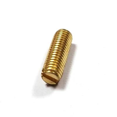 Custom Grub Screw Brass Slotted Set Screw with Flat Point