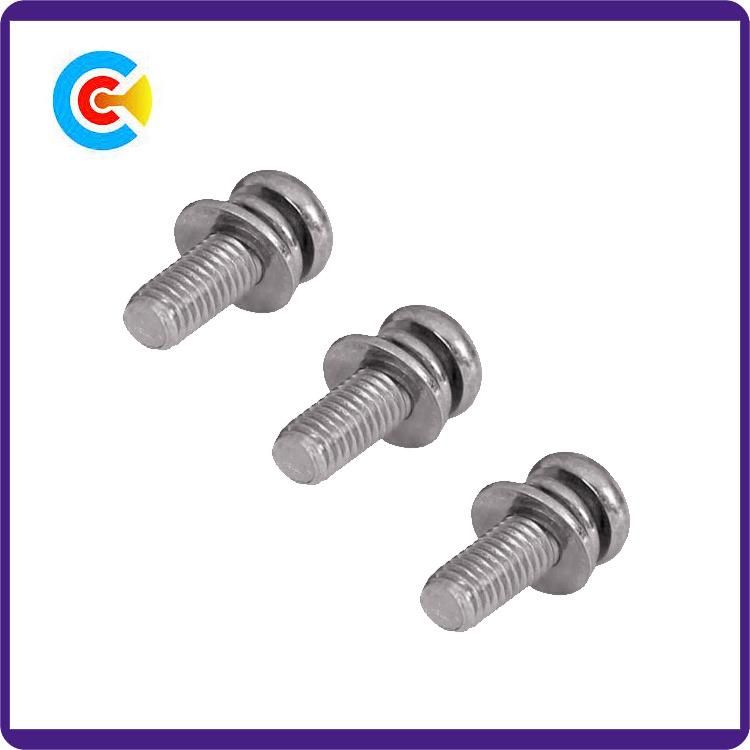 DIN/ANSI/BS/JIS Carbon-Steel/Stainless-Steel 4.8/8.8/10.9 Galvanized Phillips Pan Head Screws for Machinery/Industry