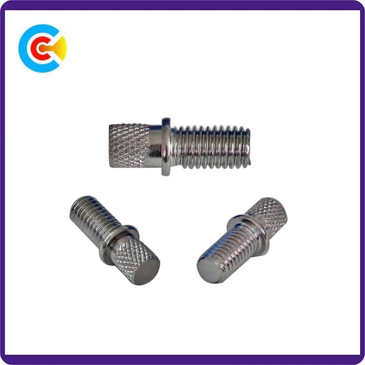 Carbon Steel/4.8/8.8/10.9 M2.5/Galvanized/Customized Double Rod Fastener Knurled Bamboo Screw