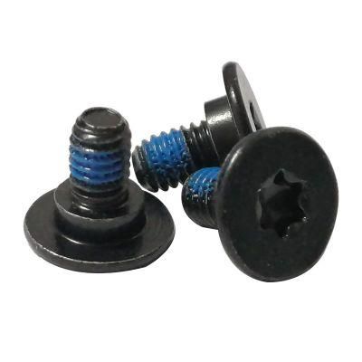 Electrophoretic Black Thin Flat Ultra Low Profile Torx Head Shoulder Screws with Nylok Patch