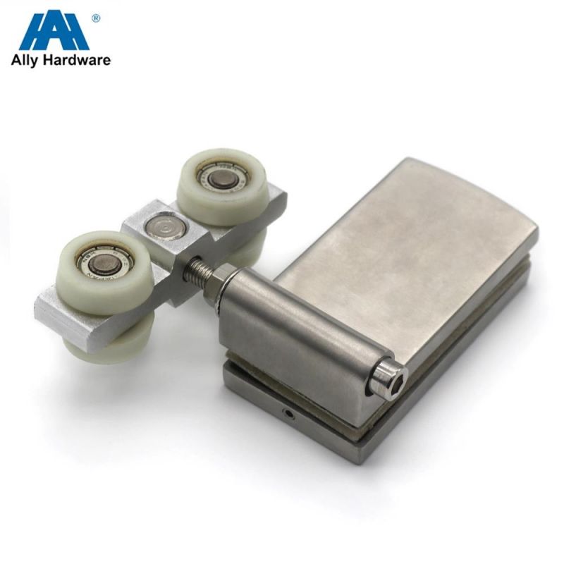 Frameless Glass Folding Door Sliding Roller Fitting Patch for Shop