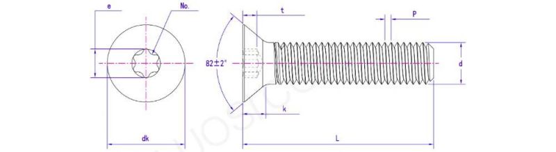 M3X35mm DIN7991 Flat Head Hex Socket Cap Screw Bolt 10.9 12.9 Bolt High Quality Countersunk Head Torx Flat Head Bolt
