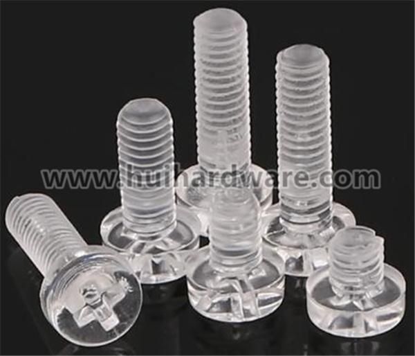 Polycarbonate Clear Type Phillips Pan Head Plastic Screw