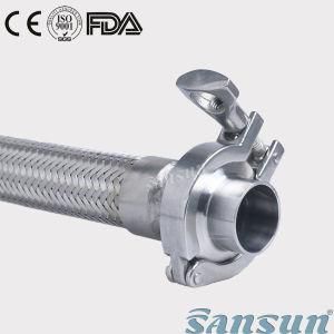Sanitary Stainless Steel Flexible Braided Clamped Metal Hose Pipe