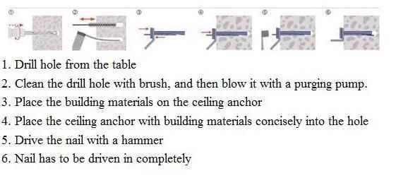 Stainless Steel Ceiling Anchor Preferential Price