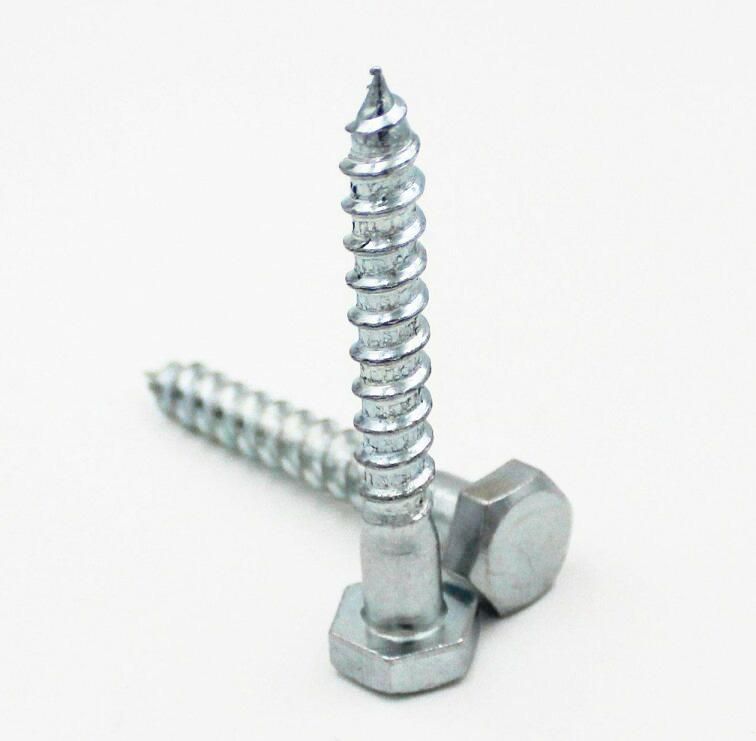 Carbon Steel Hex Head Wood Screws Lag Screws Zinc Plated