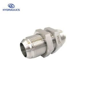 Stainless Steel Pipe Fittings Male Jic Bulkhead SAE Connectors