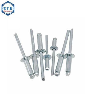 4.0X12.70 Hot Sales High Quality DIN7337 Steel/Steel Pop Open End Blind Rivet